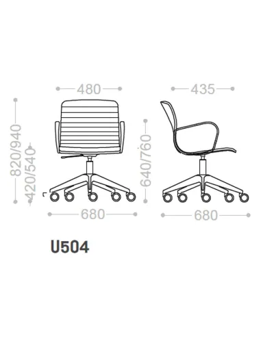 Кресло VAGHI UNION GUEST U504L, для посетителей, тканевое - купить Киев, Днепр, Одесса, Львов, Харьков