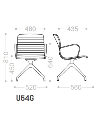 Кресло VAGHI UNION GUEST U54GL, для посетителей, тканевое - купить Киев, Днепр, Одеса, Львов, Харьков