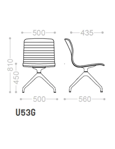 Кресло VAGHI UNION GUEST U53GN, для посетителей, тканевое - купить Киев, Днепр, Одесса, Львов, Харьков