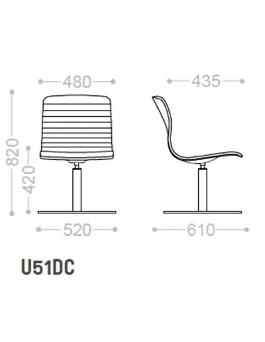 Кресло VAGHI UNION GUEST U51DC, для посетителей, кожаное - купить Киев, Днепр, Одесса, Львов, Харьков