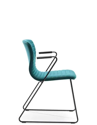 Кресло VAGHI UNION GUEST U52QN, для посетителей, на полозьях - купить Киев, Днепр, Одесса, Львов, Харьков