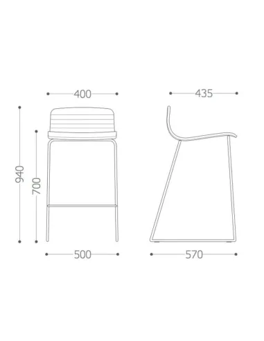 Кресло барное VAGHI UNION GUEST U5SPB,  на полозьях - купить Киев, Днепр, Одесса, Львов, Харьков