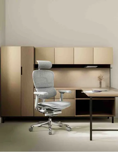 Кресло ERGOHUMAN LUXURY 2 Natural T-168-B2, серая рама — эргономичное кресло | Kreslalux