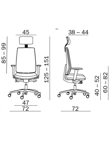 Крісло DAUPHIN INDEED ID 7058 BLACK ергономічне - купити Київ, Дніпро, Одеса, Львів, Харків