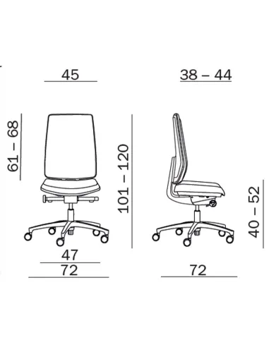 Крісло DAUPHIN INDEED ID 7056 BLACK ергономічне - купити Київ, Дніпро, Одеса, Львів, Харків