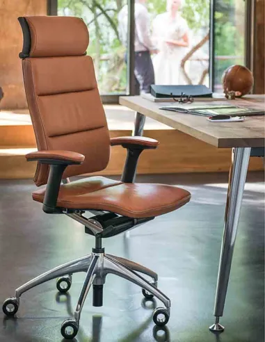 Кресло руководителя SEDUS OPEN UP MODERN CLASSIC UP-133  кожаное - купить Киев, Днепр, Одесса, Львов, Харьков