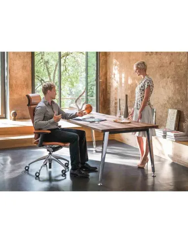 Кресло руководителя SEDUS OPEN UP MODERN CLASSIC UP-133  кожаное - купить Киев, Днепр, Одесса, Львов, Харьков