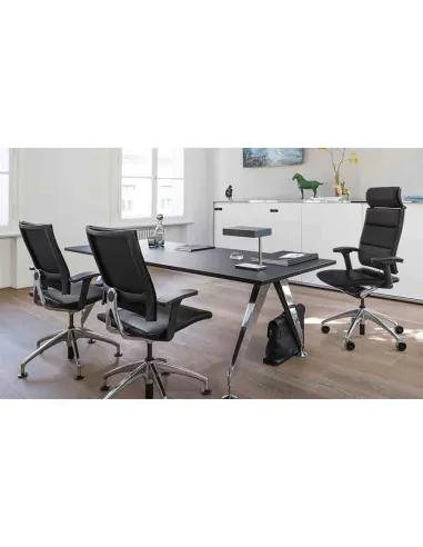 Кресло руководителя SEDUS OPEN UP MODERN CLASSIC UP-133  кожаное - купить Киев, Днепр, Одесса, Львов, Харьков