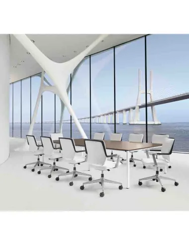 Конференц-кресло SEDUS CROSSLINE PRIME CN-205, кожаное, на фиксированной крестовине - купить Киев, Днепр, Одесса, Львов, Харьков