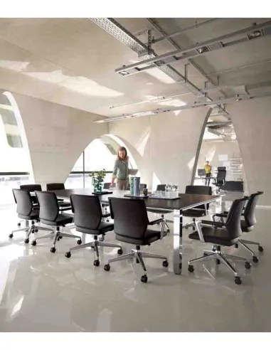 Конференц-крісло SEDUS CROSSLINE PRIME CN-205, шкіряне, на фіксованій хрестовині - купити Київ, Дніпро, Одеса, Львів, Харків