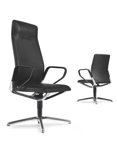 Конференц-кресло SEDUS SE:LINE LC-202 с высокой спинкой, кожаное - купить Киев, Днепр, Одесса, Львов, Харьков