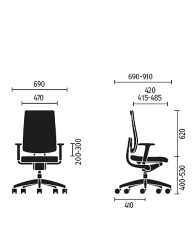 Кресло SEDUS BLACK DOT AIR BD-125, LIGHT GREY - купить Киев, Днепр, Одесса, Львов, Харьков