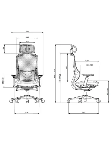Кресло KRESLALUX S3-BH BLACK, эргономичное - купить Киев, Днепр, Одесса, Львов, Харьков