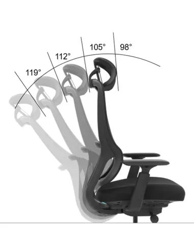 Кресло KRESLALUX S3-BH BLACK, эргономичное - купить Киев, Днепр, Одесса, Львов, Харьков