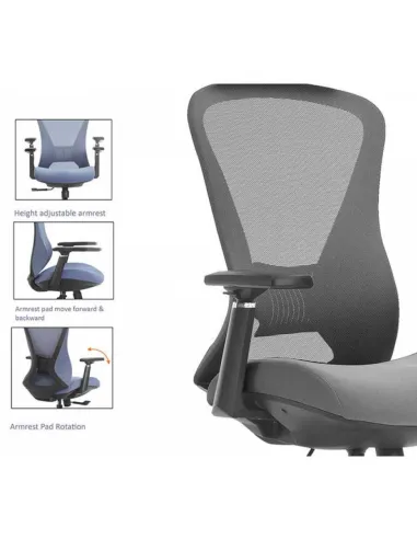 Кресло KRESLALUX K2-BH BLACK, эргономичное - купить Киев, Днепр, Одесса, Львов, Харьков