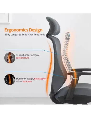 Крісло KRESLALUX K2-GH GREY, ергономічне - купити Київ, Дніпро, Одеса, Львів, Харків