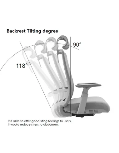 Кресло KRESLALUX V1-GH GREY, эргономичное - купить Киев, Днепр, Одесса, Львов, Харьков