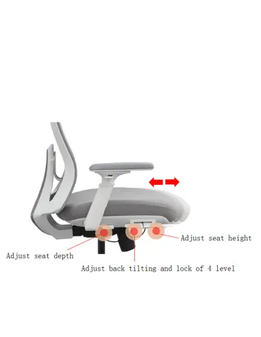 Кресло KRESLALUX SK9-BH BLACK, эргономичное - купить Киев, Днепр, Одесса, Львов, Харьков