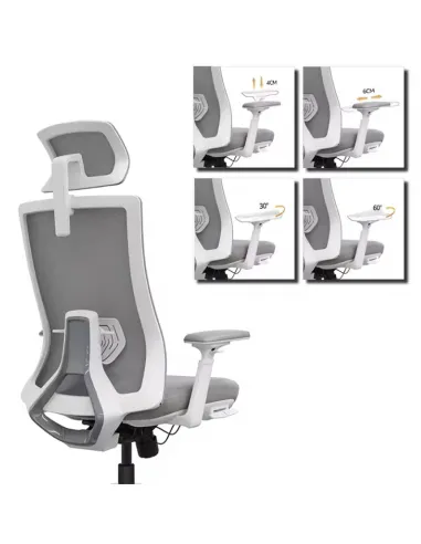 Крісло KRESLALUX SK9-GH WHITE, ергономічне - купити Київ, Дніпро, Одеса, Львів, Харків