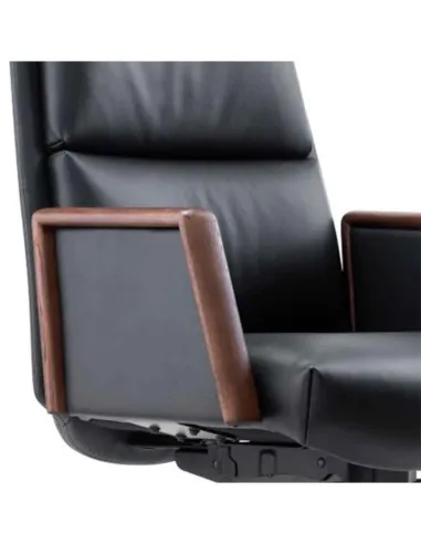 Кресло A2415-1 для руководителя, кожаное, черный цвет - купить Киев, Днепр, Одесса, Львов, Харьков