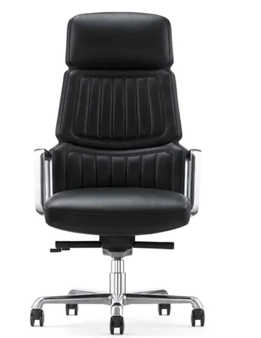 Крісло CRONUS A2411-P для керівника, шкіряне, чорний колір - купити Київ, Дніпро, Одеса, Львів, Харків