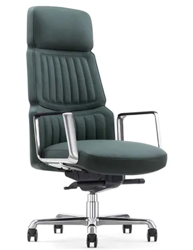 Крісло CRONUS A2411-P для керівника, шкіряне, чорний колір - купити Київ, Дніпро, Одеса, Львів, Харків