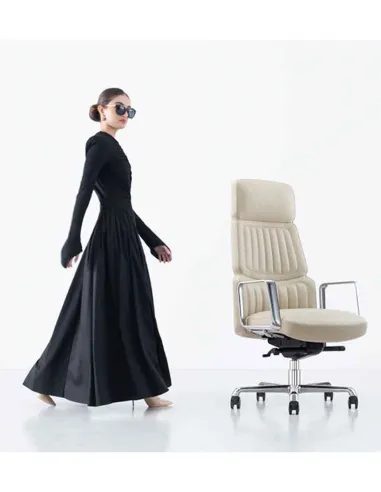 Кресло CRONUS A2411-P для руководителя, кожаное, черный цвет - купить Киев, Днепр, Одесса, Львов, Харьков