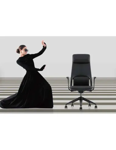 Крісло FK012-A12 для керівника, шкіряне, чорний колір - купити Київ, Дніпро, Одеса, Львів, Харків