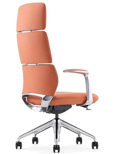 Кресло FK013-A12 для руководителя, кожаное, коричневый цвет