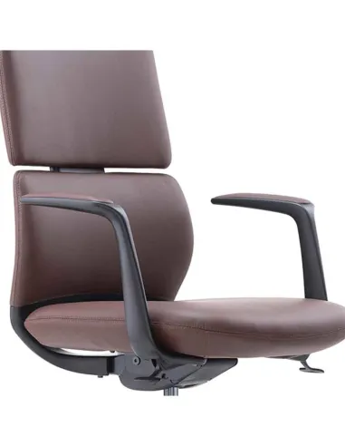 Кресло FK013-A12 для руководителя, кожаное, коричневый цвет