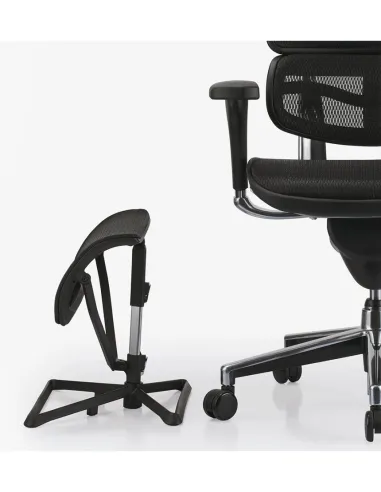 Підставка для ніг COMFORT OTTOMAN BLACK з регулюванням висоти, сітчаста - купити Київ, Дніпро, Одеса, Львів, Харків