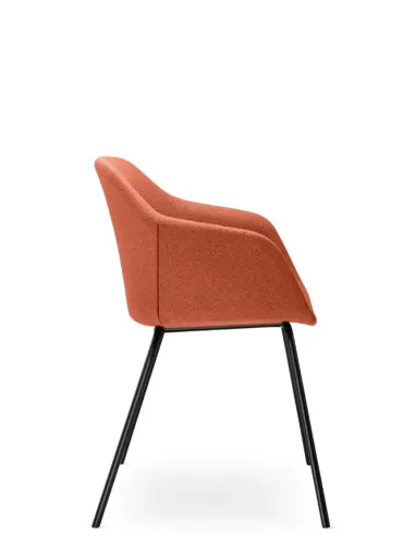 Конференц-кресло LD SEATING RIVA RI-02 BLACK на ножках - купить Киев, Днепр, Одесса, Львов, Харьков