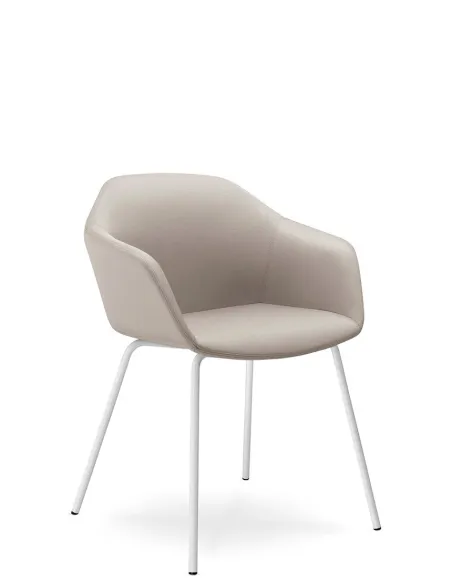 Конференц-кресло LD SEATING RIVA RI-02 WHITE на ножках — оригинал | Kreslalux
