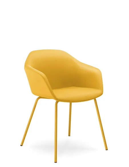 Конференц-кресло LD SEATING RIVA RI-02 YELLOW на ножках | Kreslalux