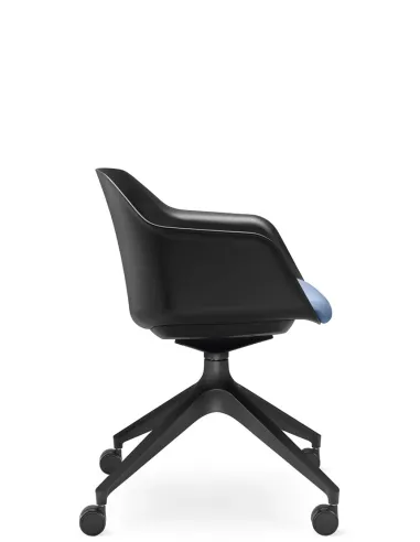 Кресло для посетителя LD SEATING RIVA RI-01, F02-BL, с мягким сиденьем - купить Киев, Днепр, Одесса, Львов, Харьков