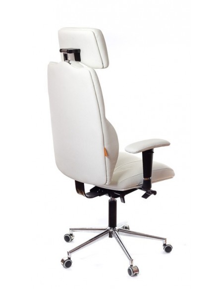 Кресло для руководителя, ортопедическое Kulik-System Business белое