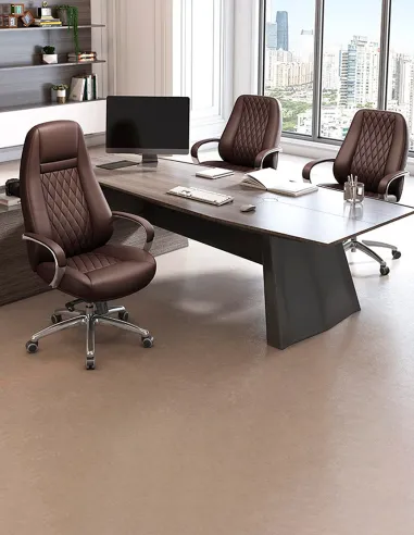 Крісло F185 BL для керівника, чорне, шкіряне - купити Київ, Дніпро, Одеса, Львів, Харків