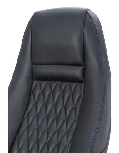 Крісло F185 BL для керівника, чорне, шкіряне - купити Київ, Дніпро, Одеса, Львів, Харків