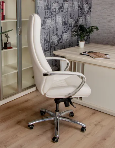 Кресло F185 WL для руководителя, белое, кожаное - купить Киев, Днепр, Одесса, Львов, Харьков