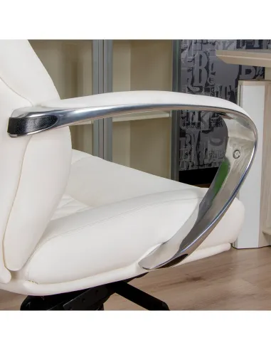 Кресло F185 WL для руководителя, белое, кожаное - купить Киев, Днепр, Одесса, Львов, Харьков