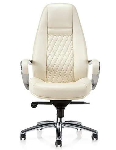 Кресло F185 WL для руководителя, белое, кожаное - купить Киев, Днепр, Одесса, Львов, Харьков