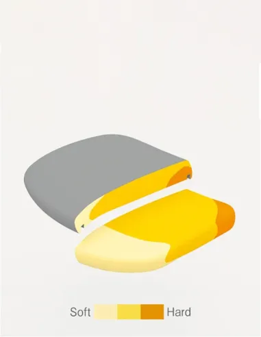 Крісло OKAMURA CONTESSA SECONDA, із тканинним сидінням, чорний корпус, чорна хрестовина - купити Київ, Дніпро, Одеса, Львів, Хар