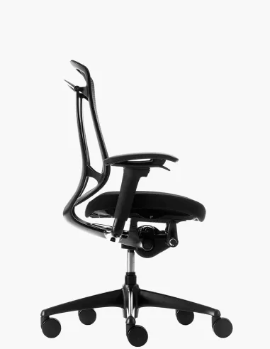 Кресло OKAMURA CONTESSA SECONDA, с тканевым сиденьем, черный корпус, черная крестовина - купить Киев, Днепр, Одесса, Львов, Харк