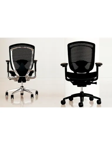 Кресло OKAMURA CONTESSA SECONDA, с сетчатым сиденьем, черный корпус, черная крестовина - купить Киев, Днепр, Одесса, Львов, Харь