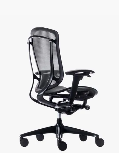 Кресло OKAMURA CONTESSA SECONDA, с сетчатым сиденьем, черный корпус, черная крестовина - купить Киев, Днепр, Одесса, Львов, Харь