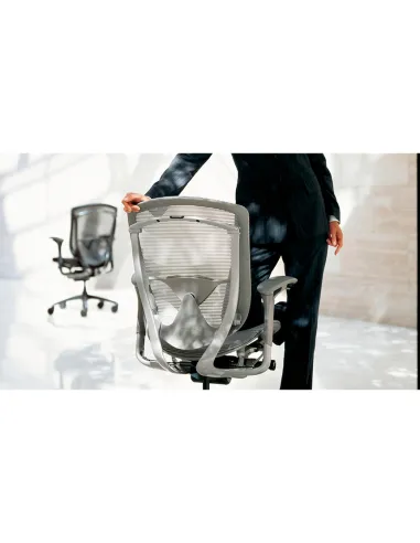 Кресло OKAMURA CONTESSA SECONDA, c сетчатым сиденьем, серый корпус - купить в Киеве, Днепре, Харькове, Одессе, Львове