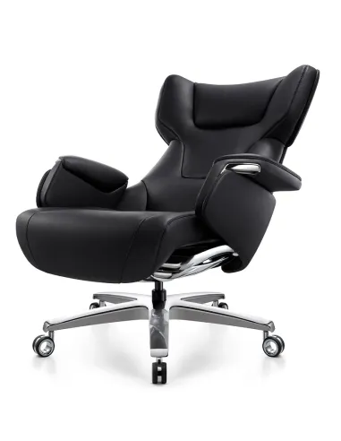 Кресло KRESLALUX ROWAN BLACK для руководителя, кожаное - купить Киев, Днепр, Одесса, Львов, Харьков