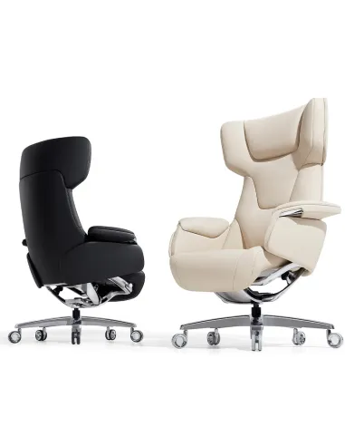 Кресло KRESLALUX ROWAN BLACK для руководителя, кожаное - купить Киев, Днепр, Одесса, Львов, Харьков