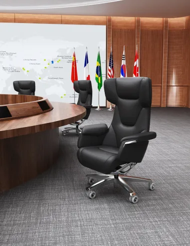 Кресло KRESLALUX ROWAN BLACK для руководителя, кожаное - купить Киев, Днепр, Одесса, Львов, Харьков