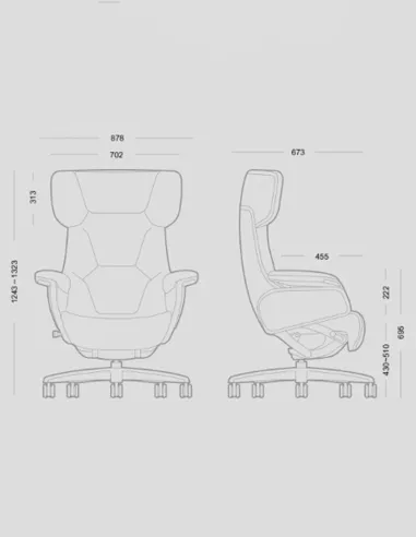 Кресло KRESLALUX ROWAN BLACK для руководителя, кожаное - купить Киев, Днепр, Одесса, Львов, Харьков